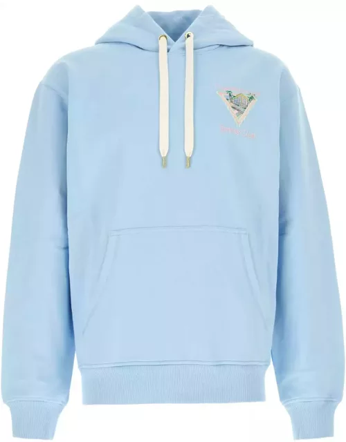 Casablanca Light Blue Cotton Sweatshirt