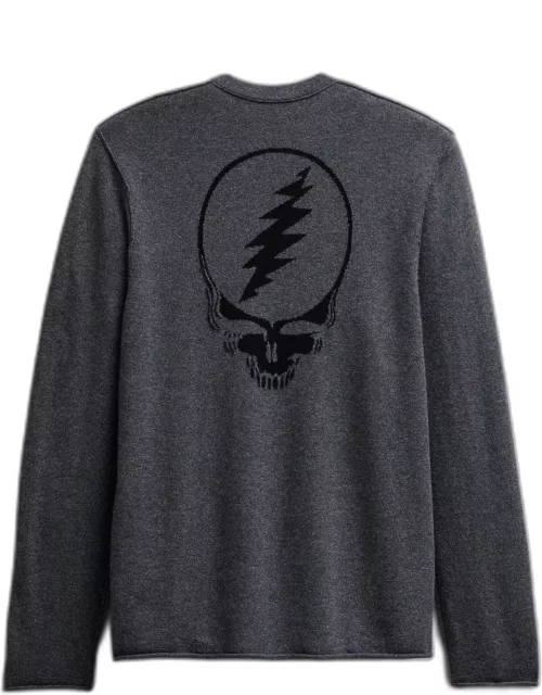 Men's Grateful Dead Recycled Cashmere Sweater - Flannel/Black