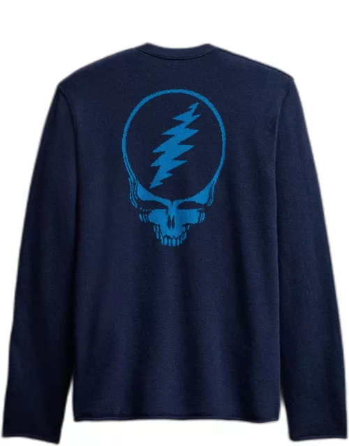 Men's Grateful Dead Recycled Cashmere Sweater - Prussian/ Tea