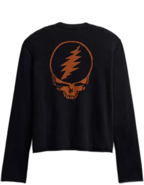 Women's Grateful Dead Crew Neck Sweater - Black/Burnt Orange