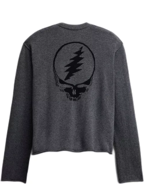 Women's Grateful Dead Crew Neck Sweater - Flannel/Black