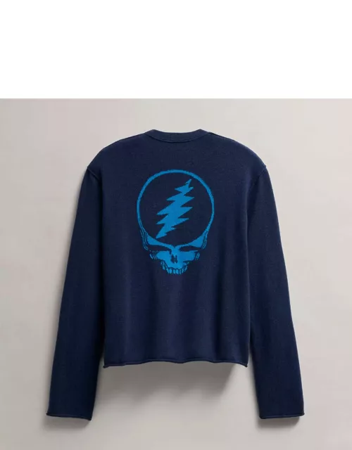 Women's Grateful Dead Crew Neck Sweater - Prussian/ Tea