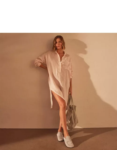 Linen Shirt Dress - Zephyr Pigment