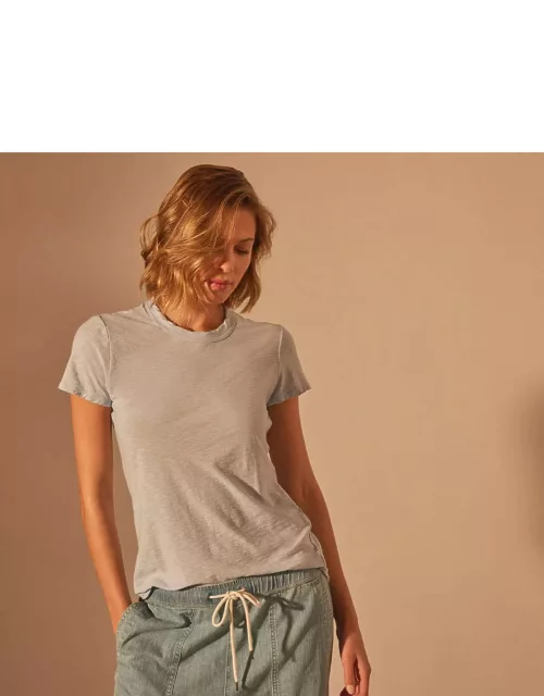 Sheer Slub Crew Neck Tee - Open Sky