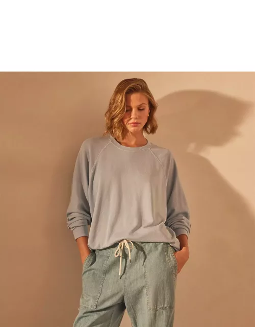 Vintage French Terry Relaxed Sweatshirt - Open Sky Pigment