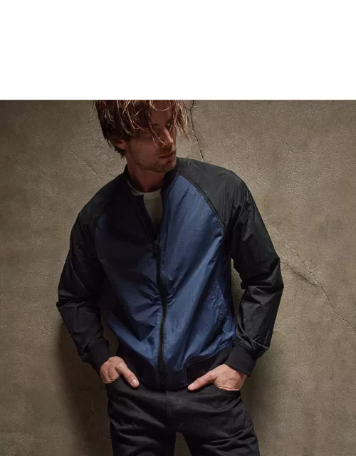 Two Tone Nylon Bomber Jacket - Imperial/Black