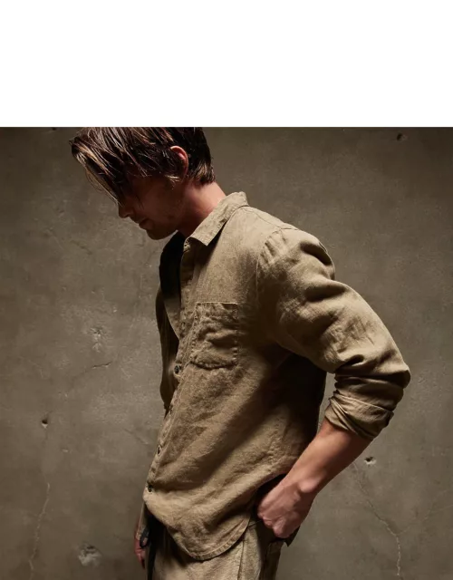 Lightweight Linen Shirt - Cashew Pigment