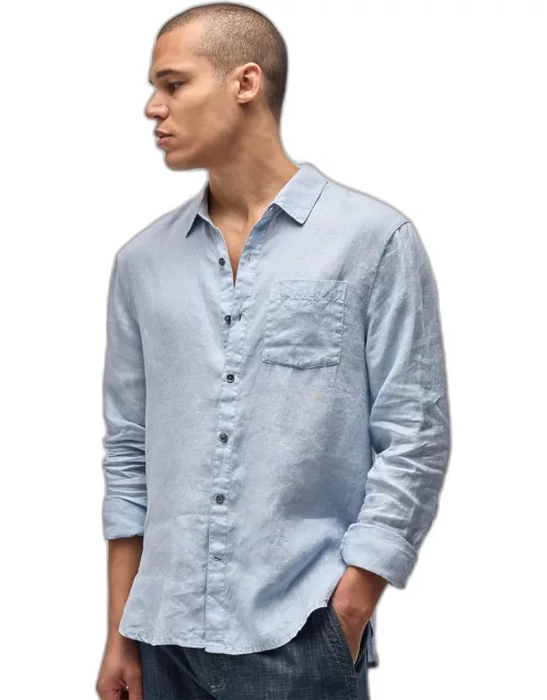 Lightweight Linen Shirt - Open Sky Pigment