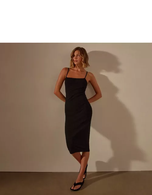 Lotus Rib Cami Dress - Black