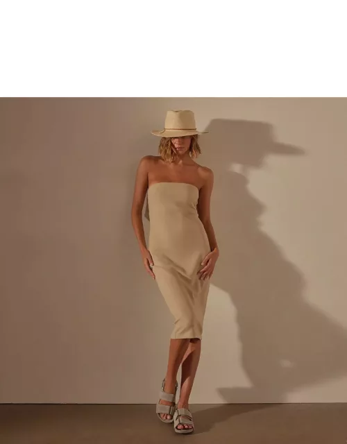 Double Knit Strapless Dress - Sand Dune