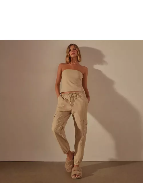 Stretch Poplin Cargo Pant - Sand Dune Pigment