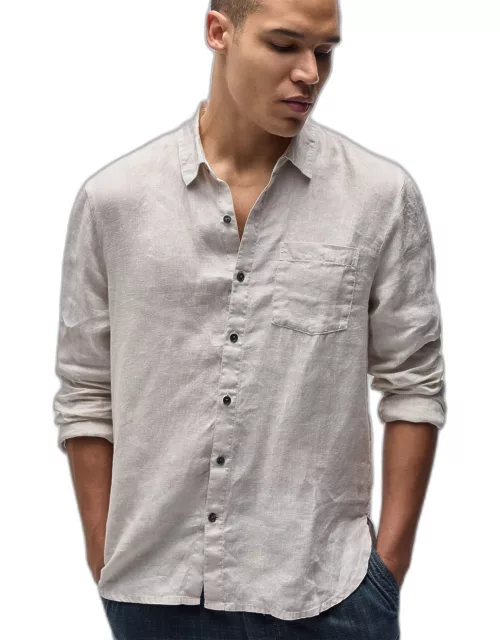 Lightweight Linen Shirt - Salt Pigment