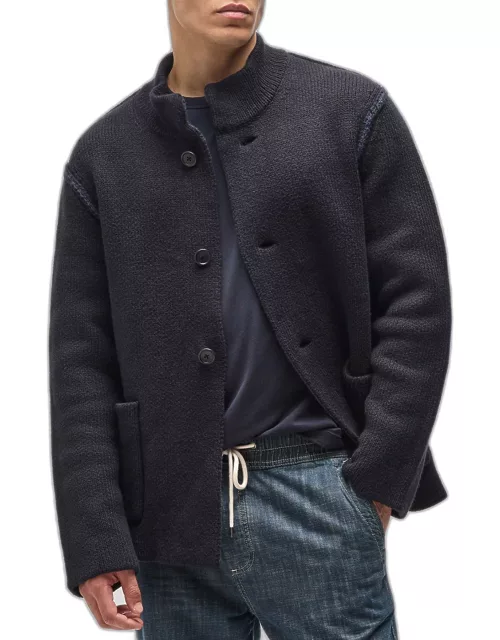 Coastal Knit Jacket - Black/Navy