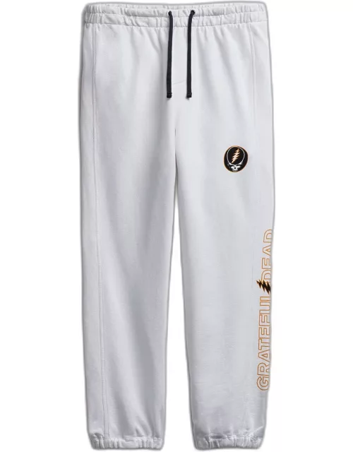 Men's Grateful Dead Skull Sweatpant - White/Cadmiu