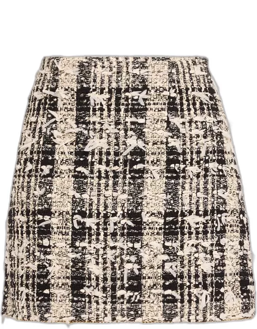 Dune Tweed Mini Pencil Skirt