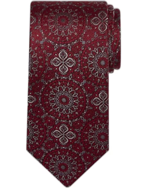 JoS. A. Bank Men's Reserve Collection Medallion Tie, Burgundy, One