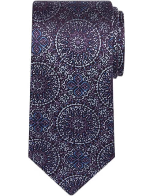 JoS. A. Bank Men's Reserve Collection Medallion Tie, Purple, One