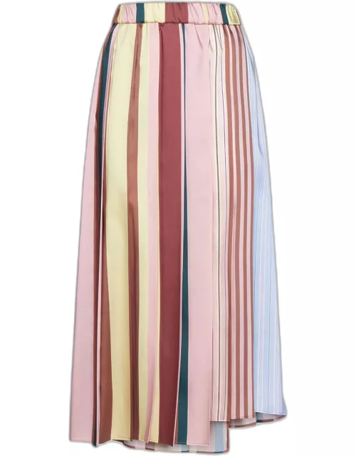 Max Mara Fagus Striped Satin Skirt