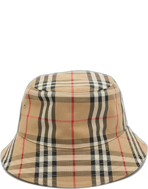 Burberry Beige Nova Check Cotton Blend Bucket Hat