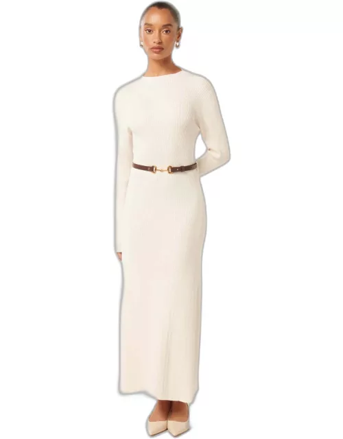 Forever New Women's Leena Petite Belted Midi Dress in Crea