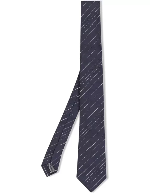 Paul Smith Blue Crepe Stripes Tie