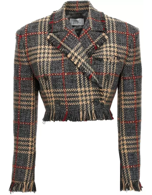 Giuseppe di Morabito Check Cropped Blazer