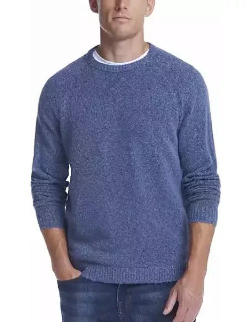 Weatherproof Vintage Big & Tall Men's Classic Fit Boucle Crew Neck Sweater Med Blue