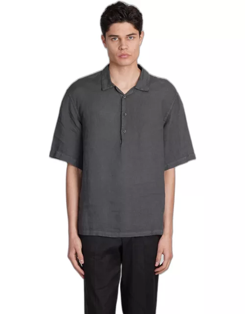 Barena Mola Shirt In Grey Linen