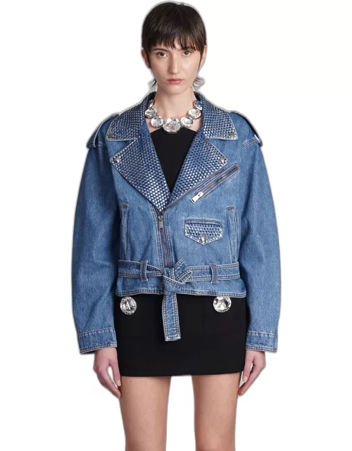 AREA Denim Jackets In Blue Cotton