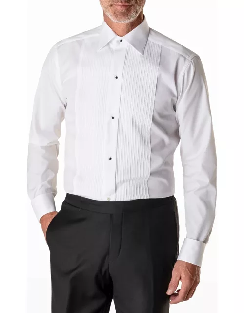 Men's Slim-Fit Pleated Bib Formal Shirt