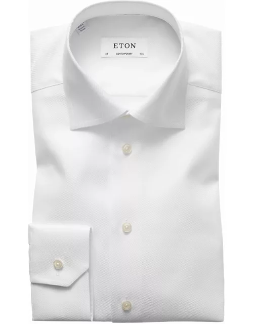 Contemporary-Fit Tonal Satin Striped Formal Shirt