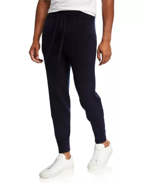 Men's Solid Wool-Cashmere Jogger Pant