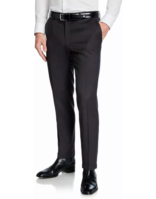 Men's Genesis Slim-Fit Wool Trousers, Medium Gray