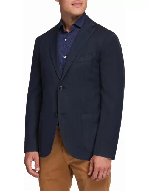 Men's Herringbone Two-Button Jacket