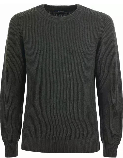 K-way Sweater In Wool Blend Ribbed