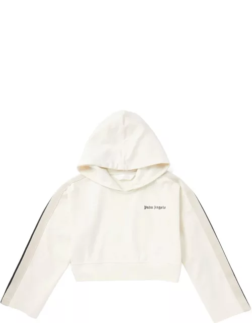 palm angels new track cropped hoodie