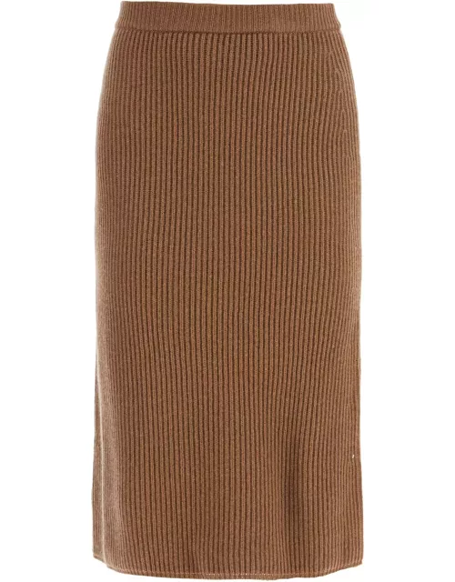 'S MAX MARA "ribbed knit midi skirt