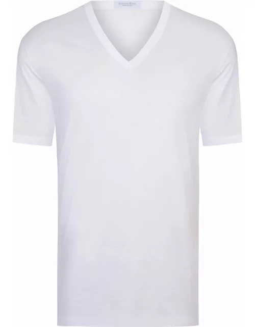 Men's Solid Cotton V-Neck T-Shirt