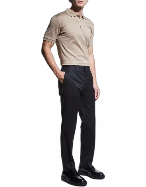 Men's Genesis Slim-Fit Wool Trousers, Black
