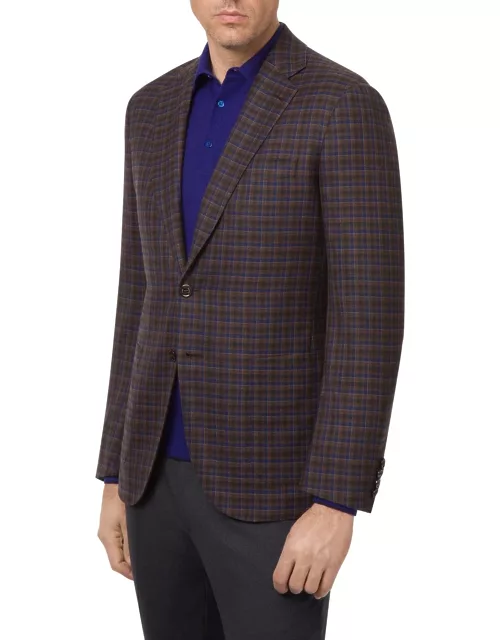 Men's Check Cashmere-Wool Sport Jacket
