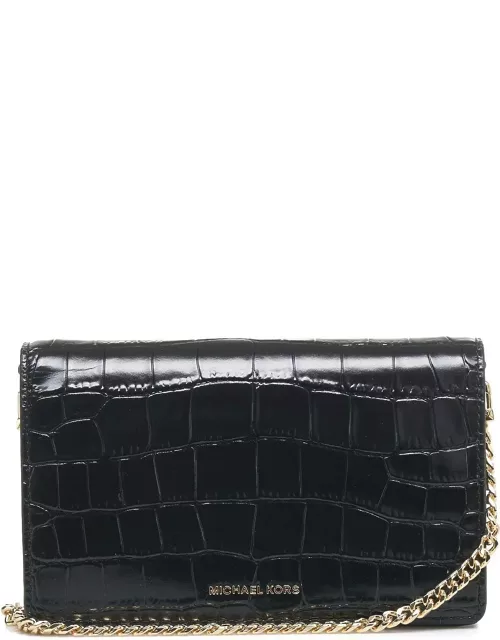 Jet Set Medium Embossed Crossbody Bag Michael Kor