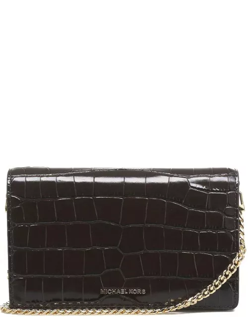 Jet Set Medium Embossed Crossbody Bag Michael Kor