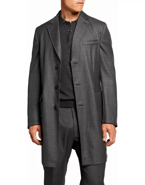 x Brad Pitt Men's Solid Wool Car Coat