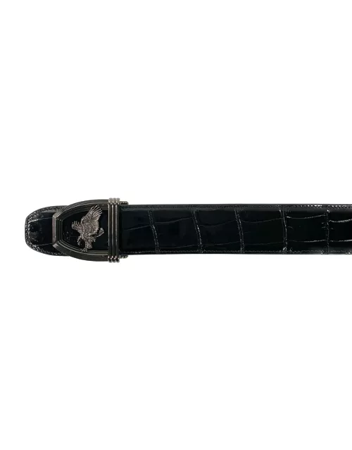 Men's Signature Eagle Crocodile Leather Belt