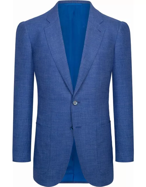 Men's Solid Wool-Silk Sport Jacket