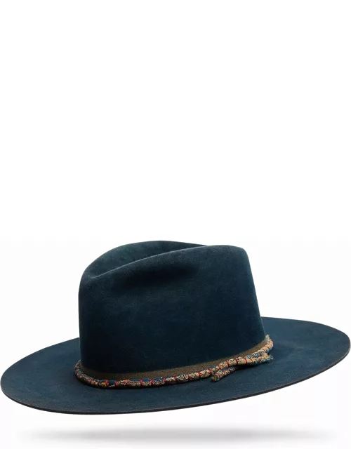 Men's Hand-Dyed Beaver Felt Fedora Hat