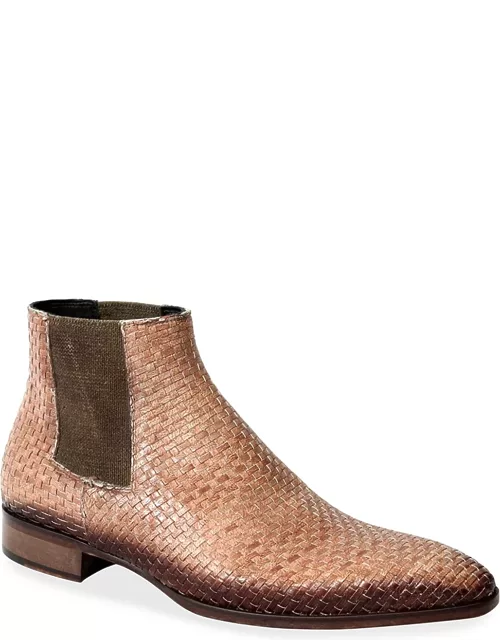 Men's Burnished Woven Chelsea Boot