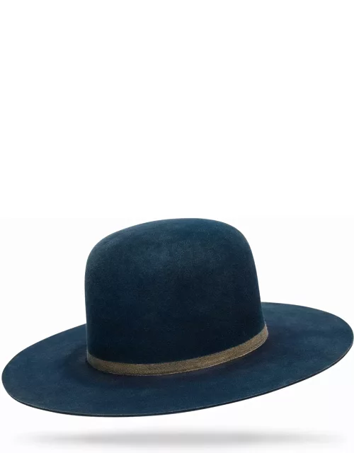 Men's Domo Indigo Beaver Felt Fedora Hat