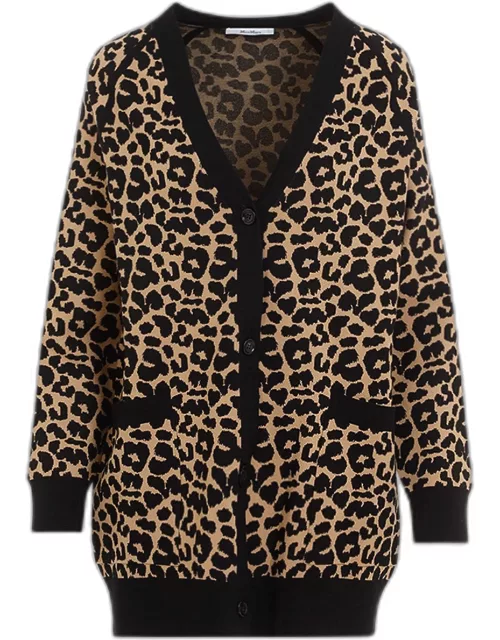 Max Mara Tenore Leopard Cardigan