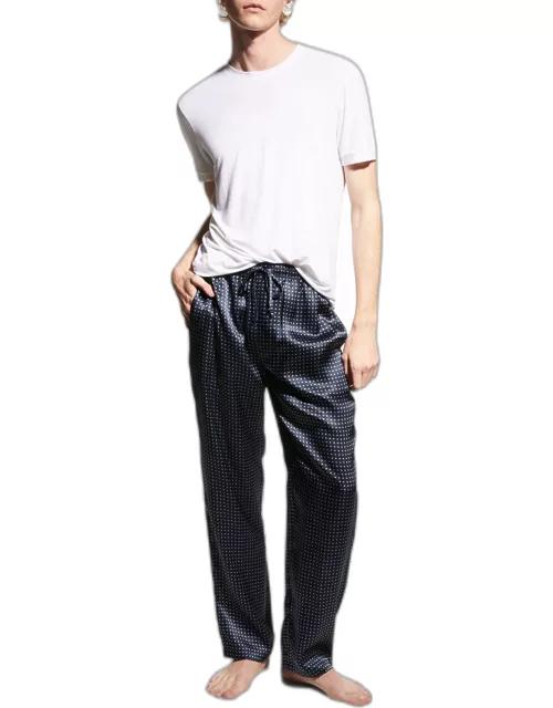 Men's Dotted Silk Lounge Pant
